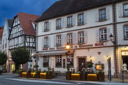 Vue d'extérieur du restaurant Couronne Wissembourg
